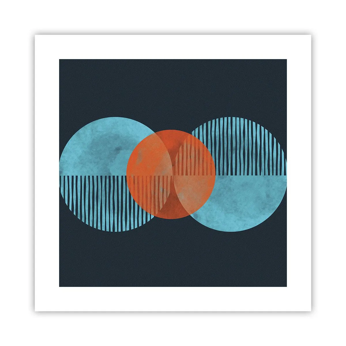 Affiche - Poster - Composition symétrique - 40x40 cm