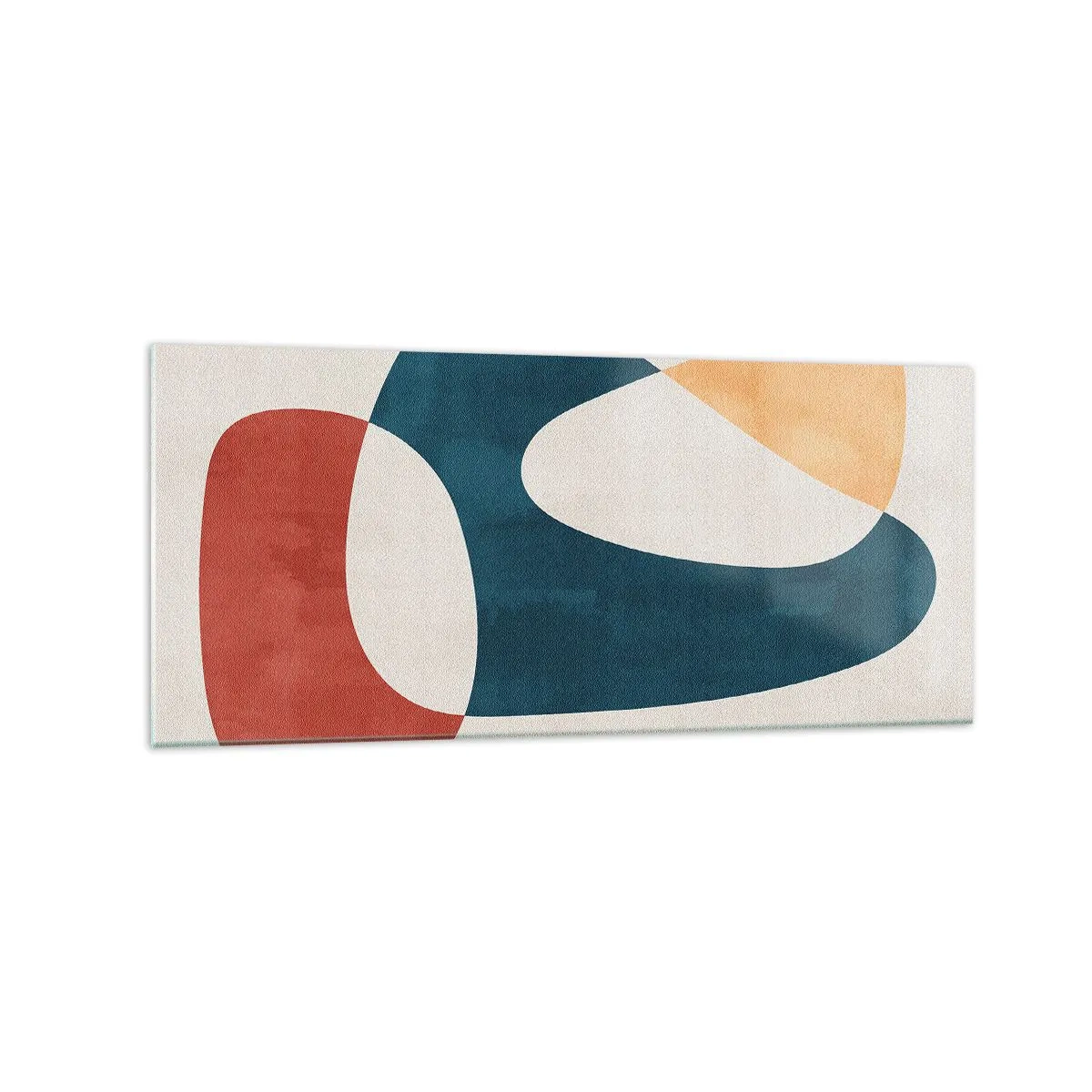 Impression sur verre - Image sur verre - Formes abstraites aux couleurs harmonieuses - 120x50cm - Influences et métamorphoses - Décoration murale moderne pour le salon et la chambre ARTTOR