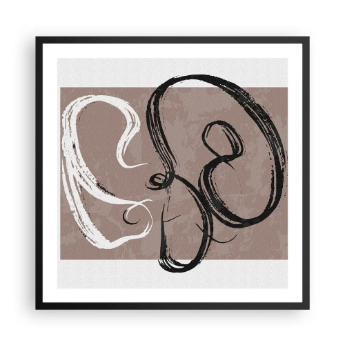 Affiche dans un cadre noir - Poster - Composition – la recherche de la plénitude - 60x60 cm
