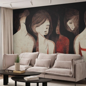 Papier Peint Autocollant Deluxe Sticker - Madones des ténèbres - Femmes, Morceau, Tristesse - 200x140 cm