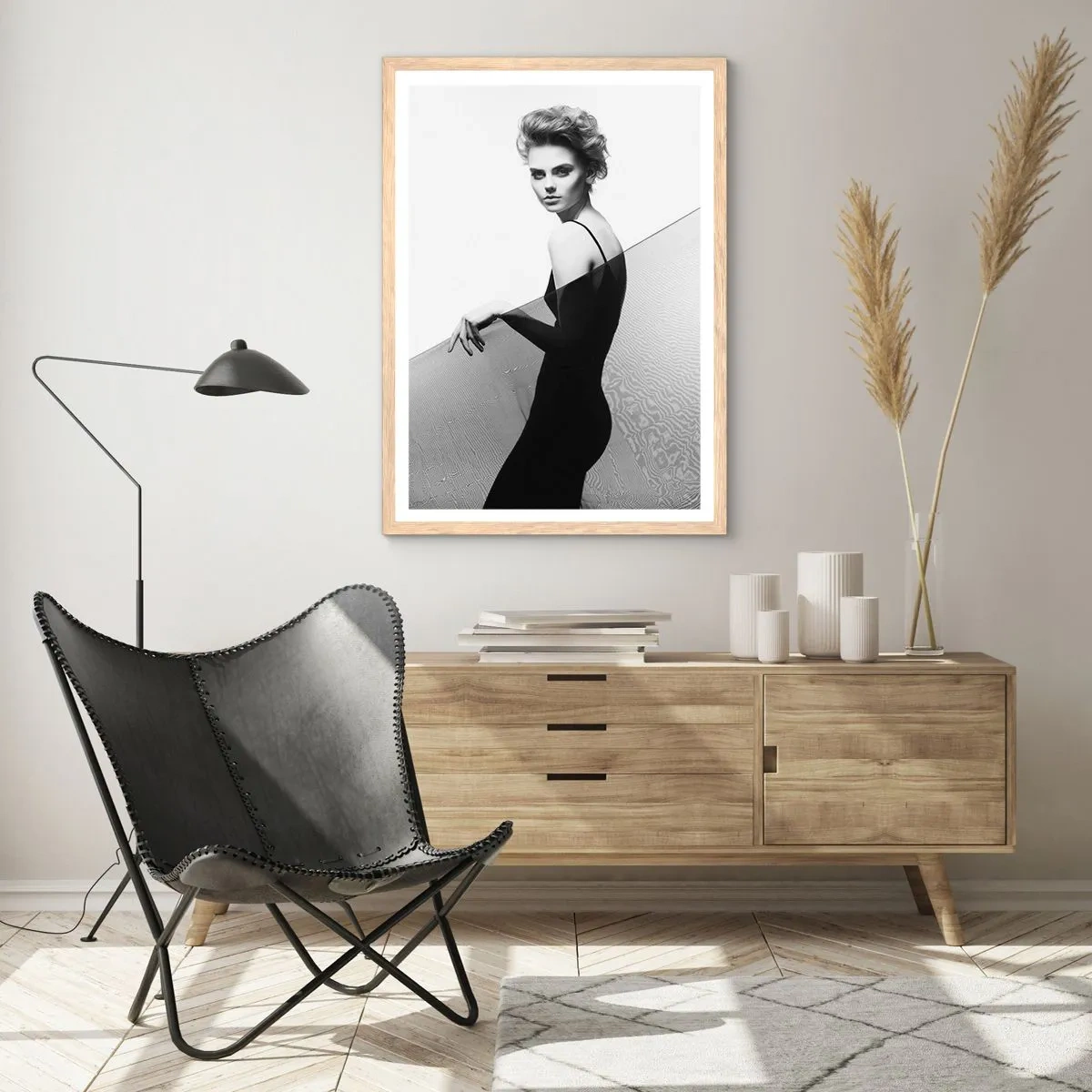 Affiche dans un chêne clair - Poster - Regard magnétique - 50x70 cm