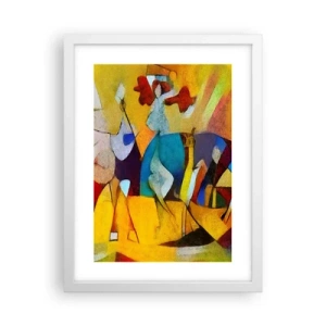 Affiche dans un cadre blanc - Poster - Soleil - vie - joie - 30x40 cm