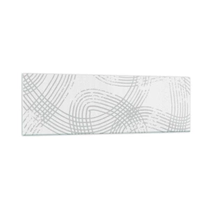 Impression sur verre - Image sur verre - Un motif subtil avec des lignes entrelacées dans des tons clairs - 160x50cm - Il n'y a pas de chemin droit - Décoration murale moderne pour le salon et la chambre ARTTOR