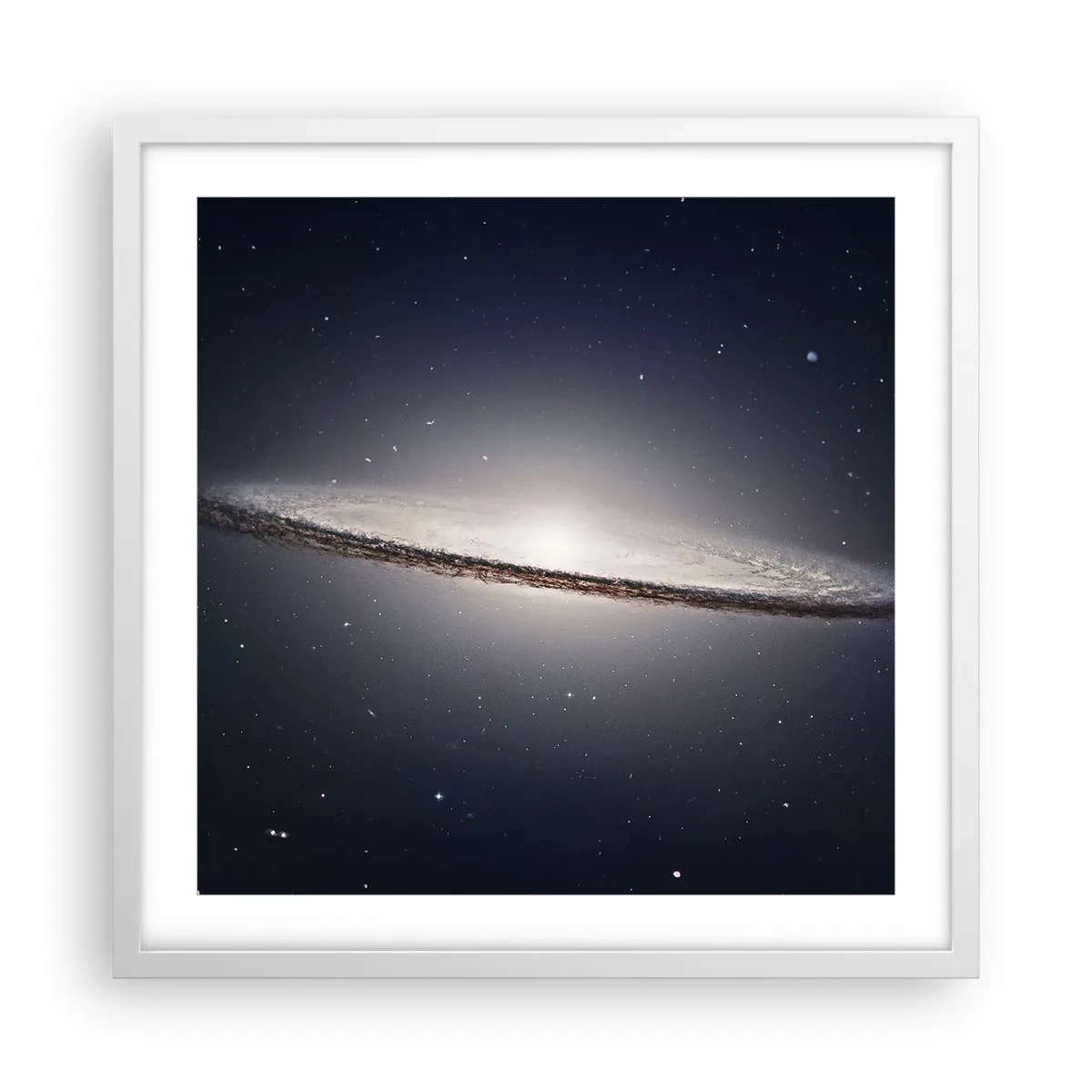 Affiche dans un cadre blanc - Poster - Il y a bien longtemps, dans une galaxie très lointaine… - 50x50 cm