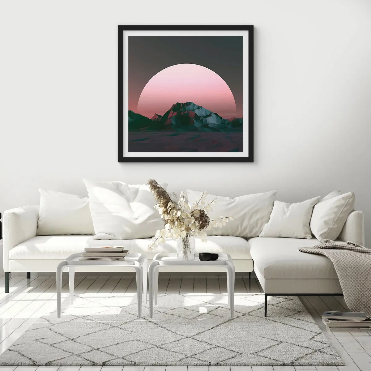 Affiche dans un cadre noir - Poster - Dans une galaxie voisine - 30x30 cm