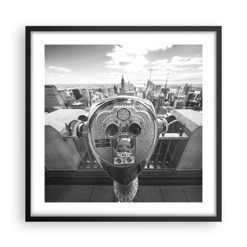 Affiche dans un cadre noir - Poster - Ville sur les villes - 50x50 cm