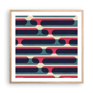 Affiche dans un chêne clair - Poster - En profondeur et sur l'avant - 60x60 cm