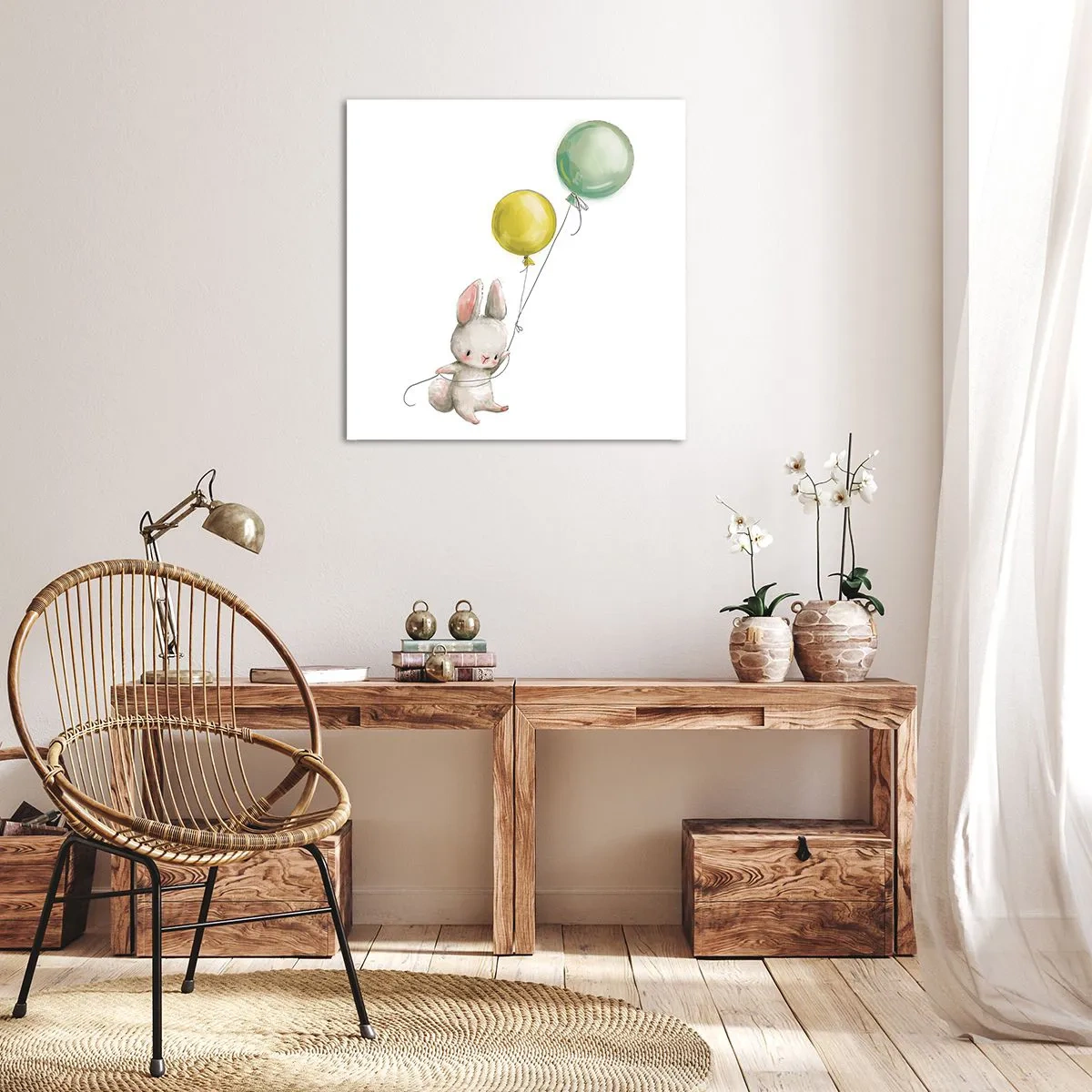 Impression sur toile - Image sur toile - Moi aussi je vole! - 70x70 cm