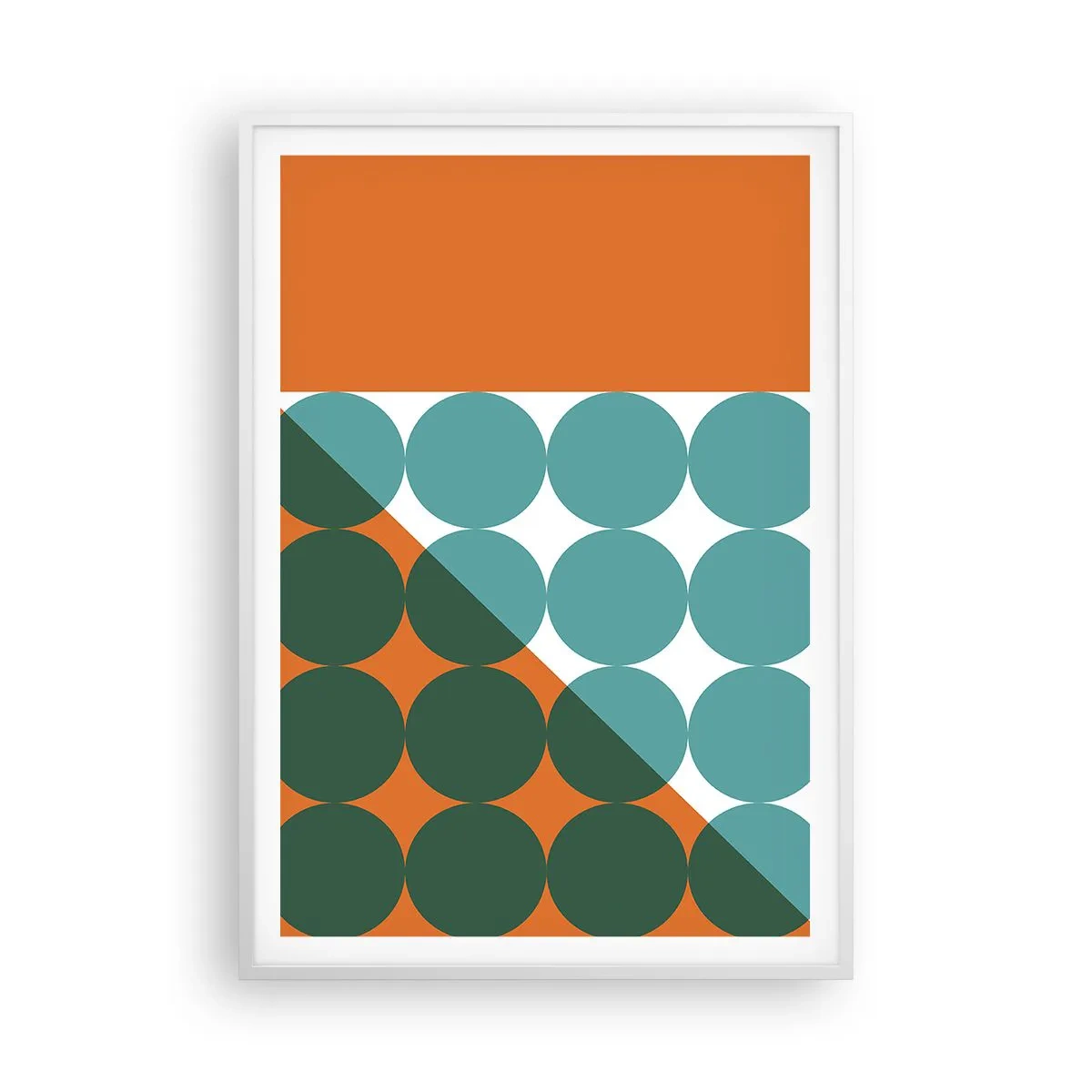 Affiche dans un cadre blanc - Poster - En haut et en diagonale - 70x100 cm