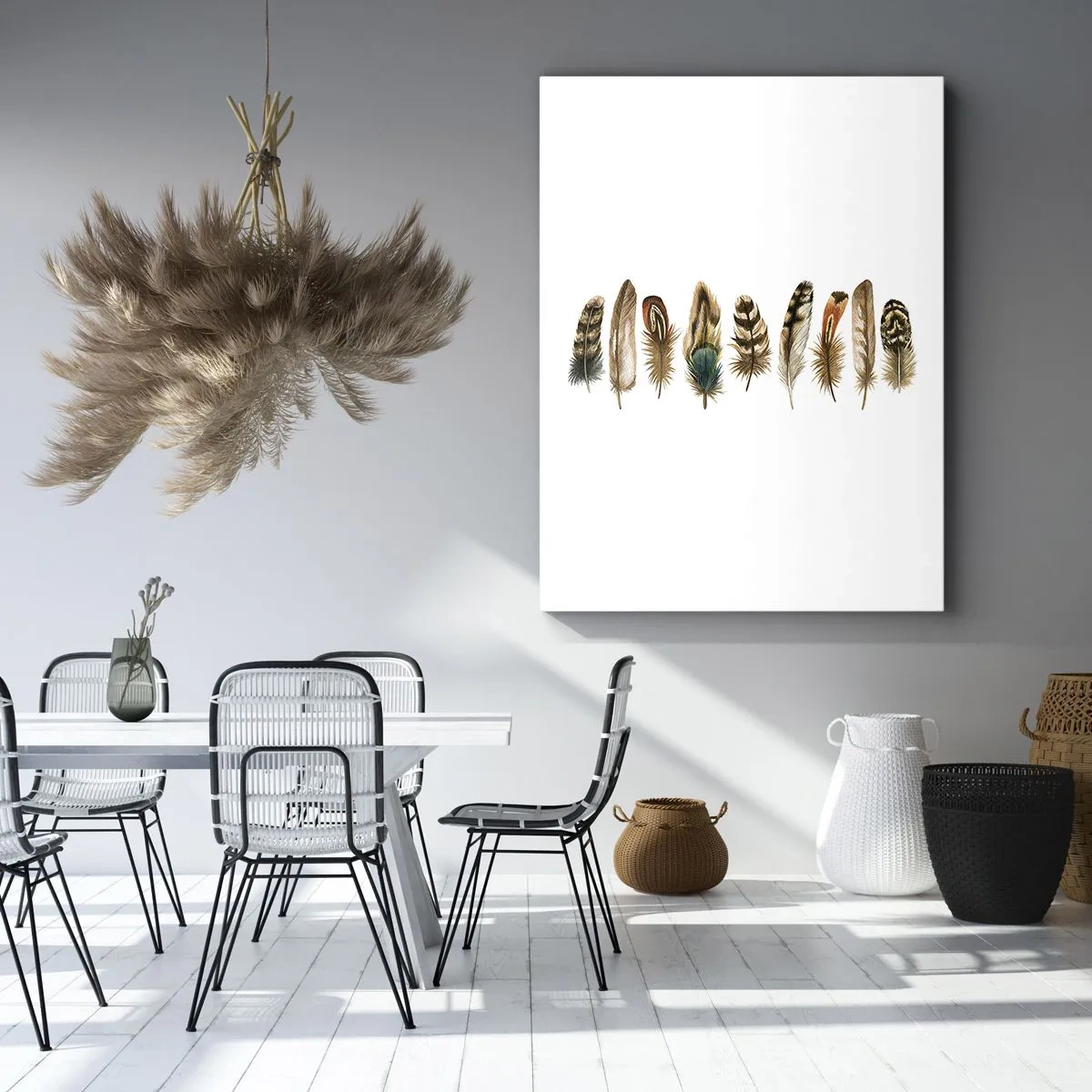 Impression sur toile - Image sur toile - Variation à plumes - 55x100 cm