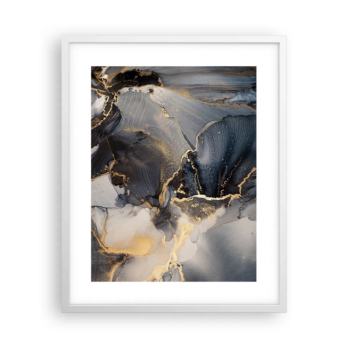 Affiche dans un cadre blanc - Poster - La vie de la pierre - 40x50 cm