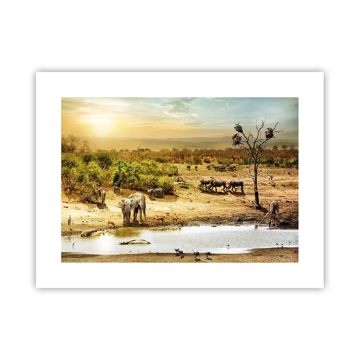 Affiche - Poster - "Et d'Eden coulait une rivière..." - 40x30 cm