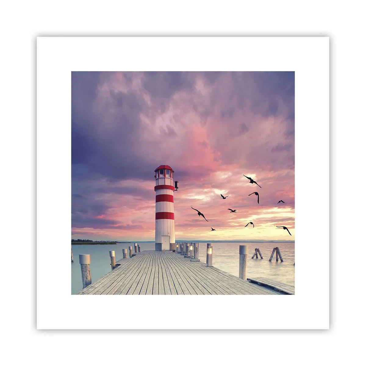 Affiche - Poster - C'est l'heure d'aller au port - 30x30 cm