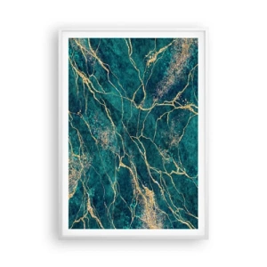 Affiche dans un cadre blanc - Poster - Mine d'or - 70x100 cm