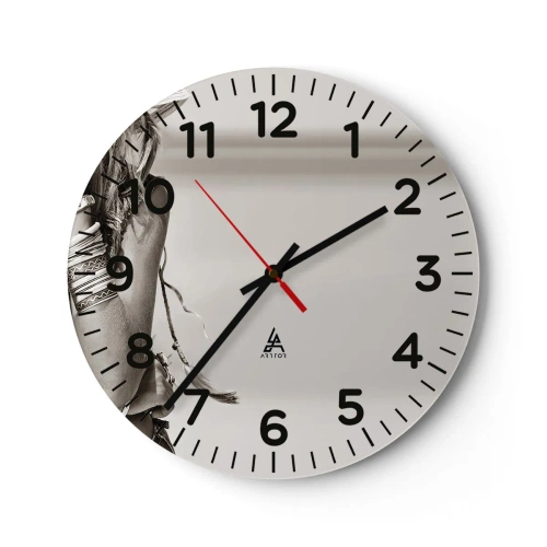 Horloge murale - Pendule murale - Comment va la fille - 40x40 cm