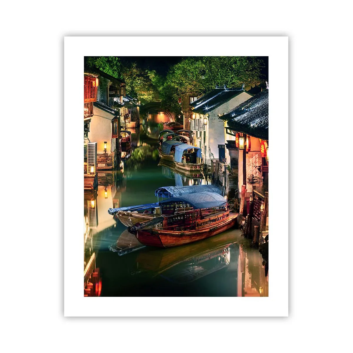 Affiche - Poster - Soirée dans une rue chinoise - 40x50 cm