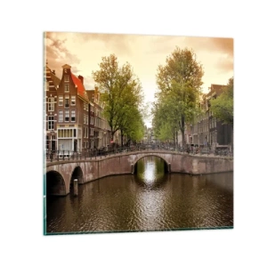 Impression sur verre - Image sur verre - En bateau ou à vélo ? - 60x60 cm