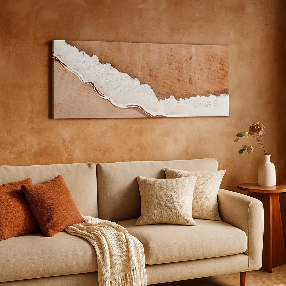 Impression sur toile - Image sur toile - Dans des couleurs de la terre - 30x30 cm