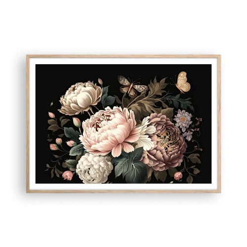 Affiche dans un chêne clair - Poster - De style baroque - 100x70 cm