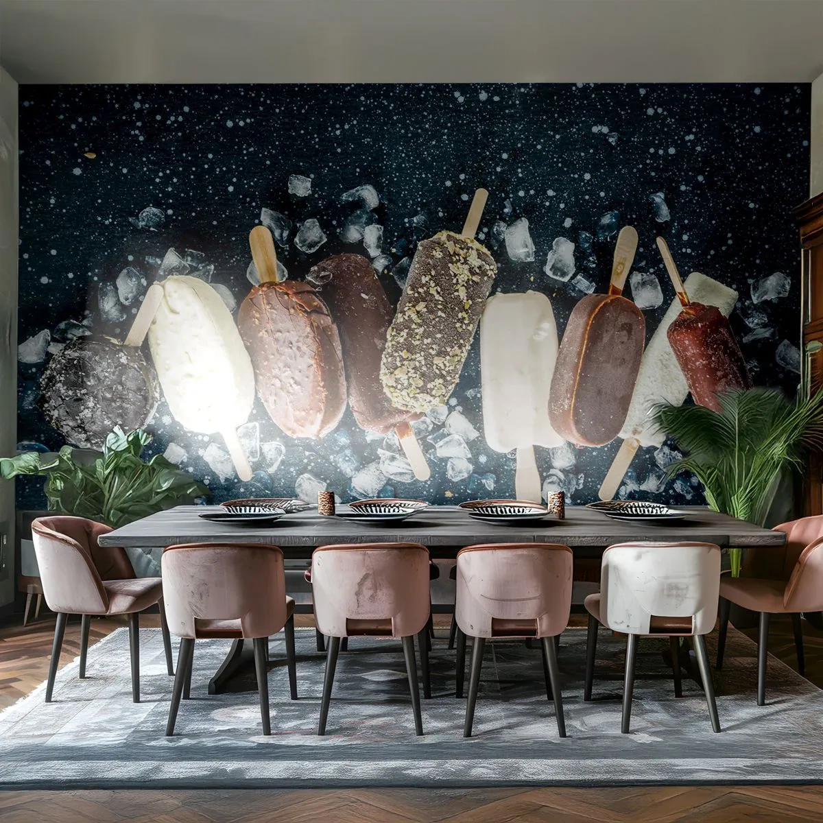 Papier Peint Photo Standard Eco - Le goût de l'été chaud - Glace, La gastronomie, Nourriture - 350x256 cm