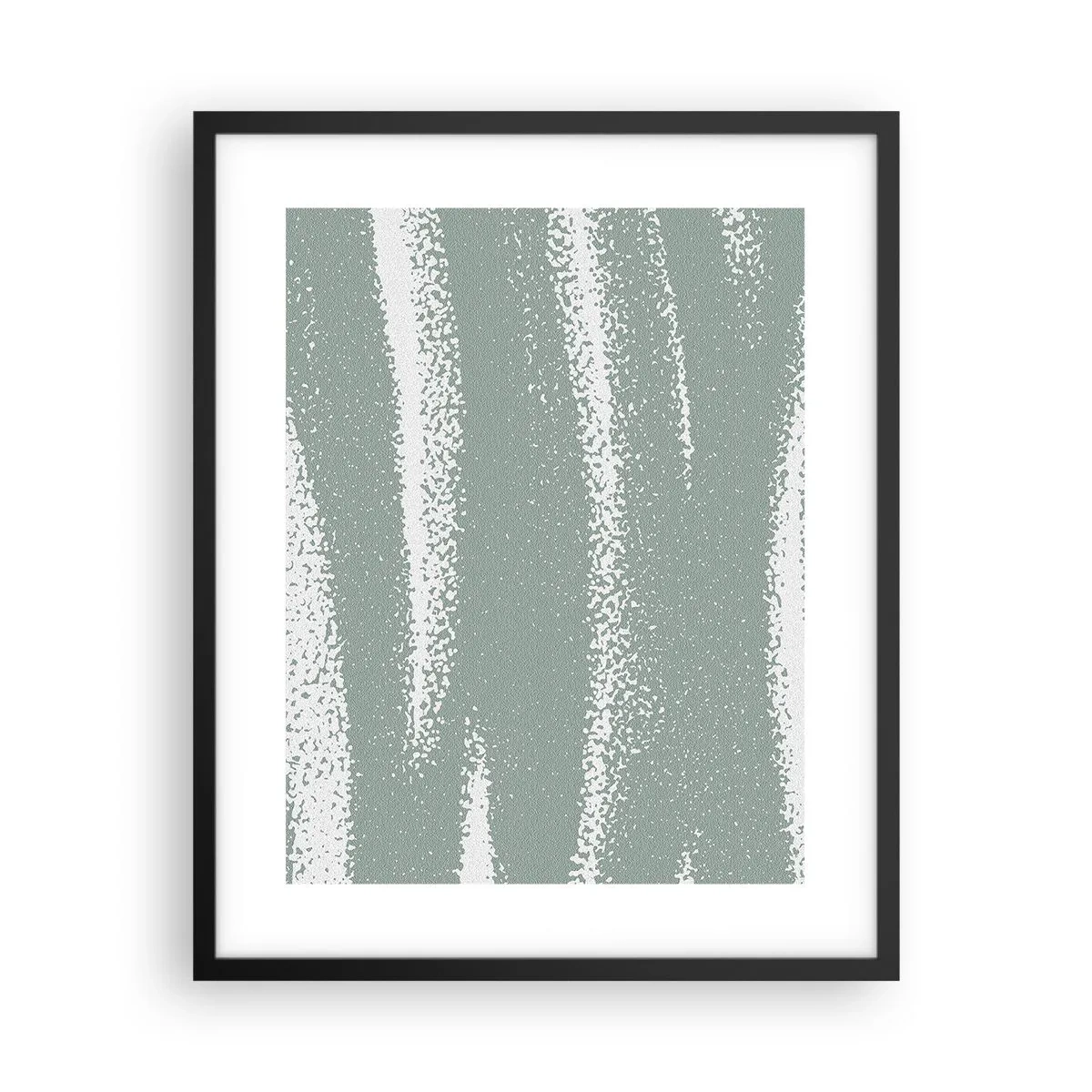 Affiche dans un cadre noir - Poster - Abstraction dans un climat hivernal - 40x50 cm