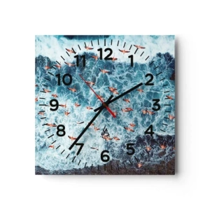 Horloge murale - Pendule murale - Défilé du bord de mer - 30x30 cm