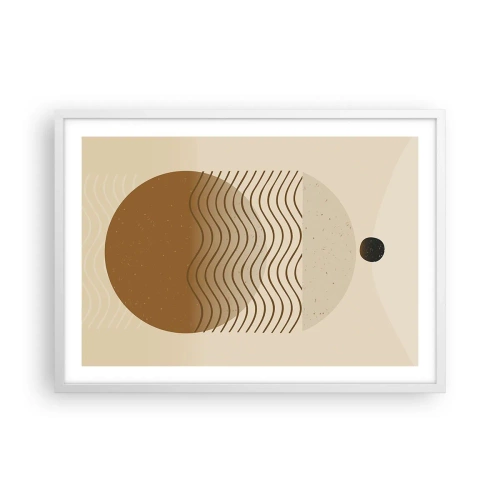 Affiche dans un cadre blanc - Poster - Sur l'origine des figures géométriques - 70x50 cm
