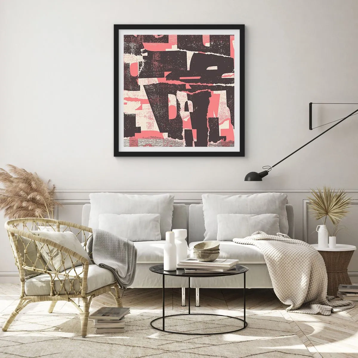 Affiche dans un cadre noir - Poster - Tout ce tapage - 50x50 cm