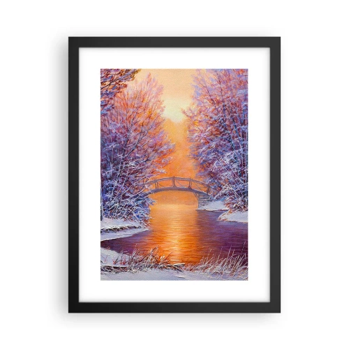 Affiche dans un cadre noir - Poster - On se rencontre ici - 30x40 cm