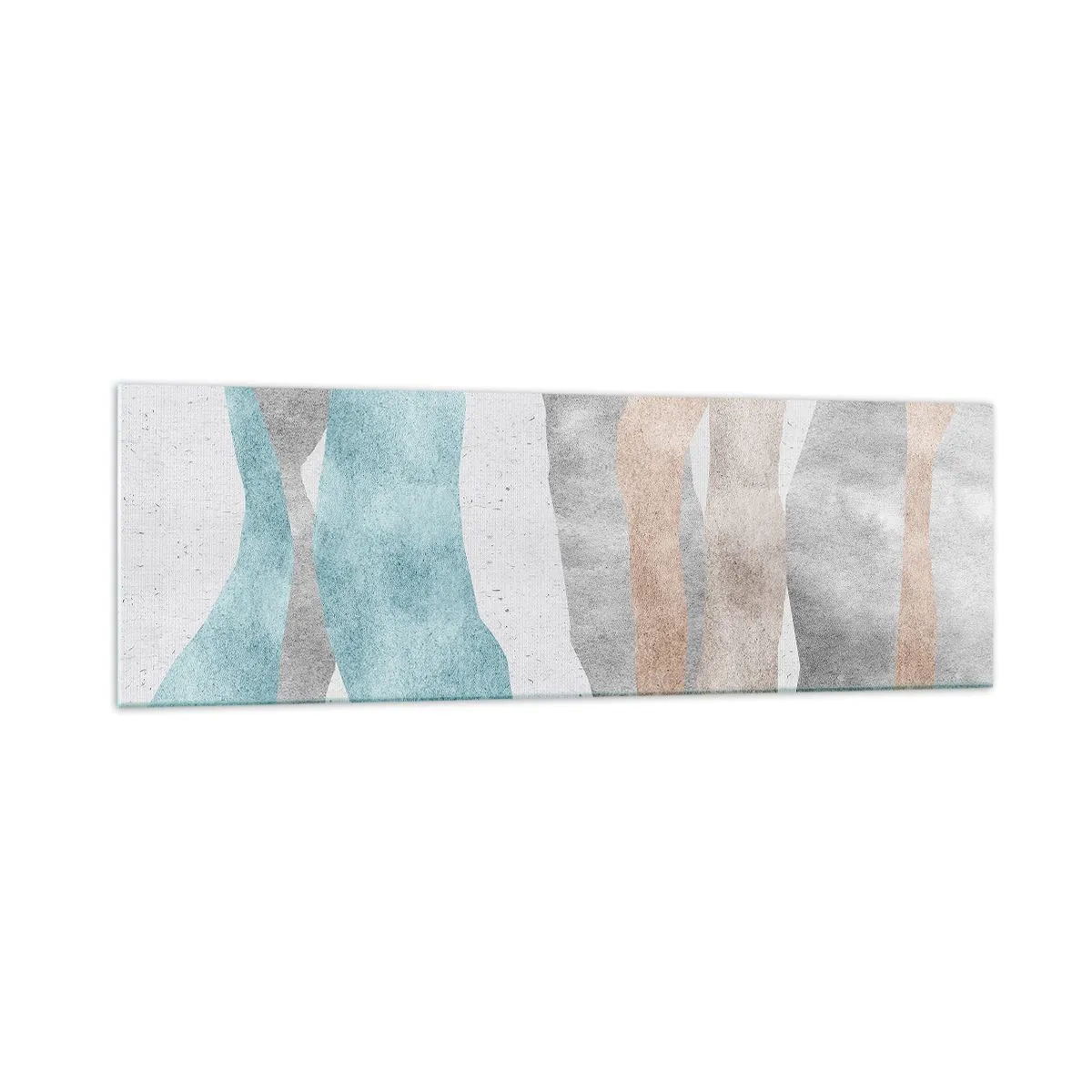 Impression sur verre - Image sur verre - Rayures abstraites aux tons pastel - 160x50cm - Une étude de proximité - Décoration murale moderne pour le salon et la chambre ARTTOR