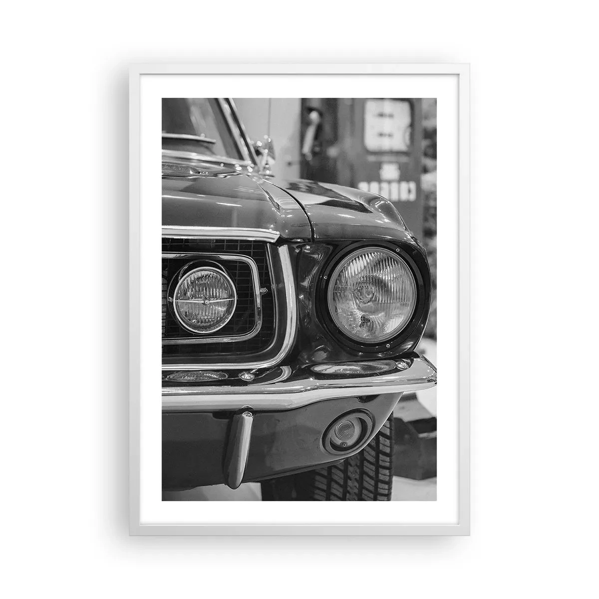 Affiche dans un cadre blanc - Poster - Conduire dur - 50x70 cm