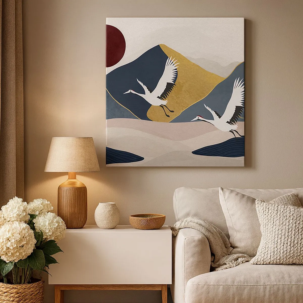 Impression sur toile - Image sur toile - Encore une fois, la journée s'est ÉCOULÉE - 30x30 cm