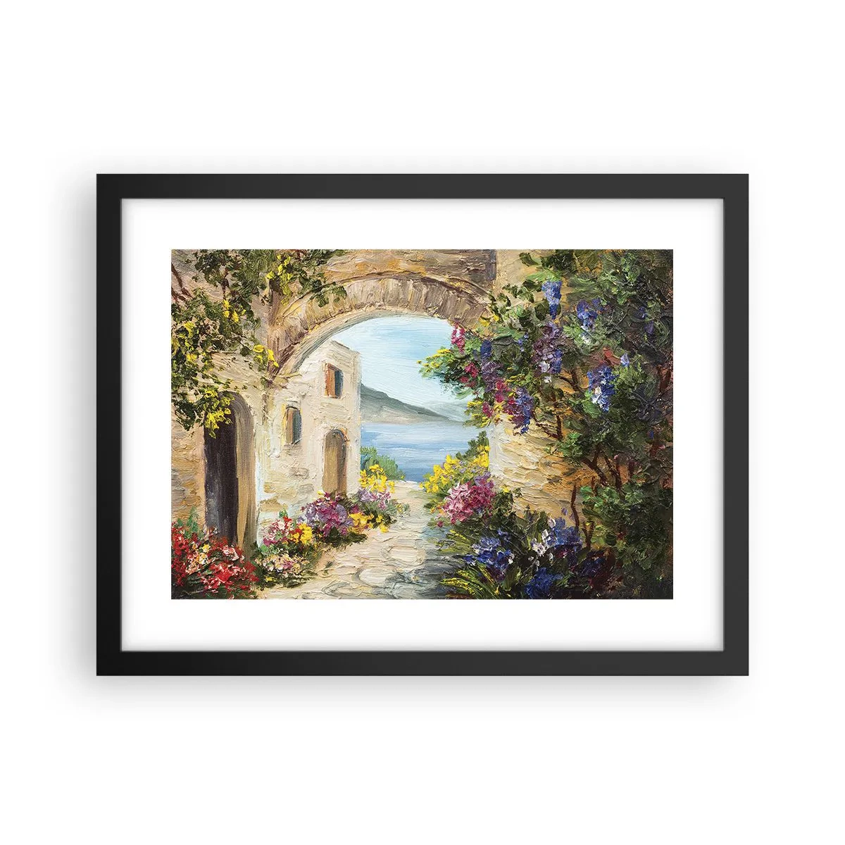 Affiche dans un cadre noir - Poster - Le charme d'une province côtière - 40x30 cm