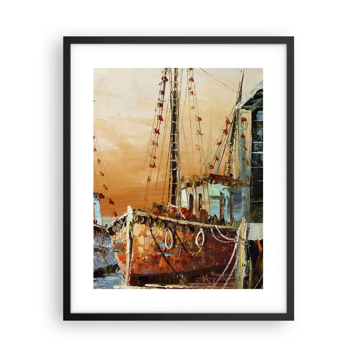 Affiche dans un cadre noir - Poster - Retour tranquille - 40x50 cm