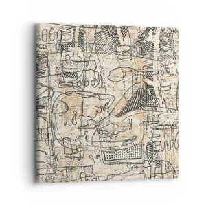 Impression sur toile - Image sur toile - Il attend d'être décodé - 30x30 cm