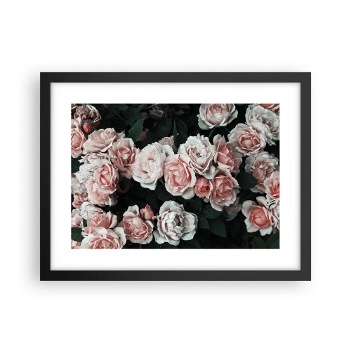 Affiche dans un cadre noir - Poster - Ensemble de rose - 40x30 cm