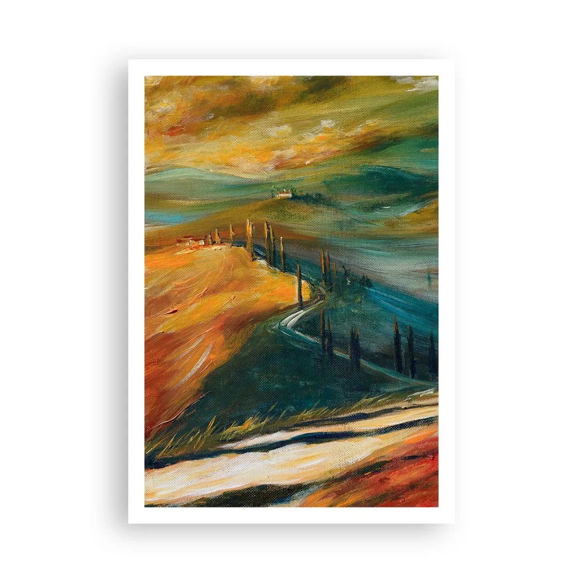 Affiche - Poster - paysage toscan - 70x100 cm
