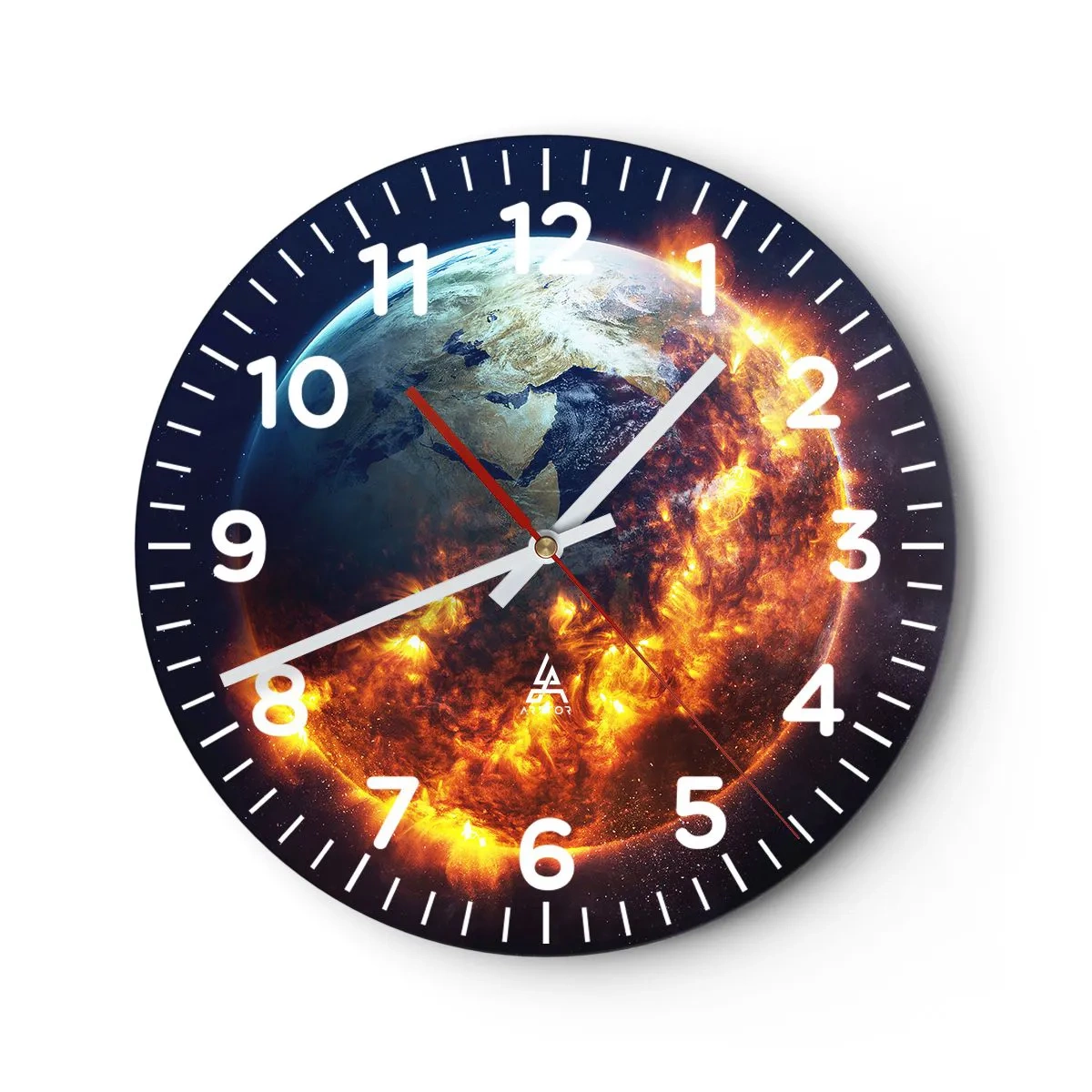 Horloge murale - Pendule murale - La flamme de l'apocalypse - 30x30 cm