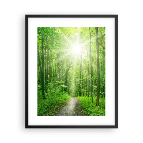 Affiche dans un cadre noir - Poster - Cathédrale verte - 40x50 cm