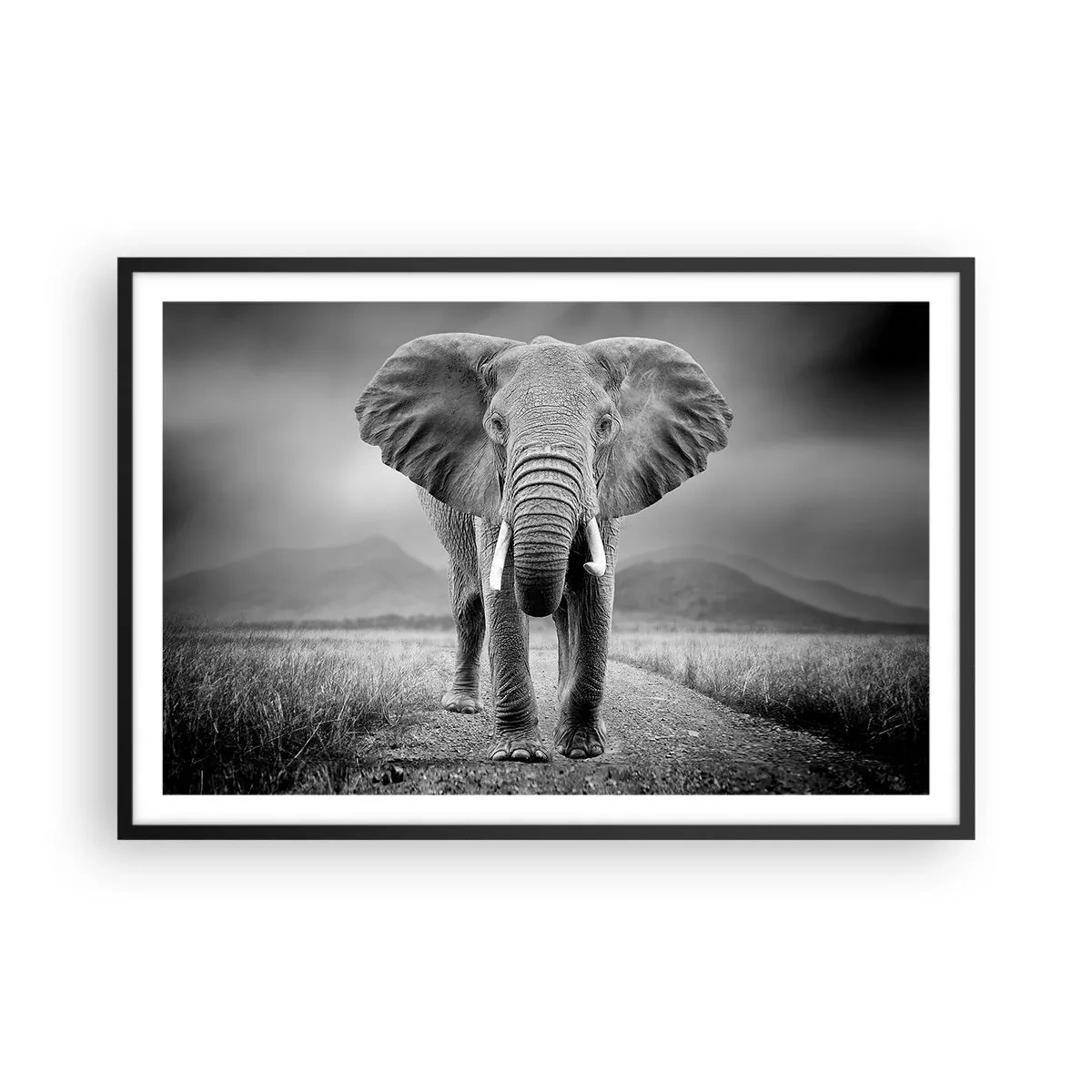 Affiche dans un cadre noir - Poster - Les hôtes vous saluent - 91x61 cm