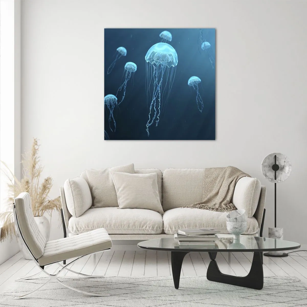 Impression sur verre - Image sur verre - Danse océanique - 50x50 cm