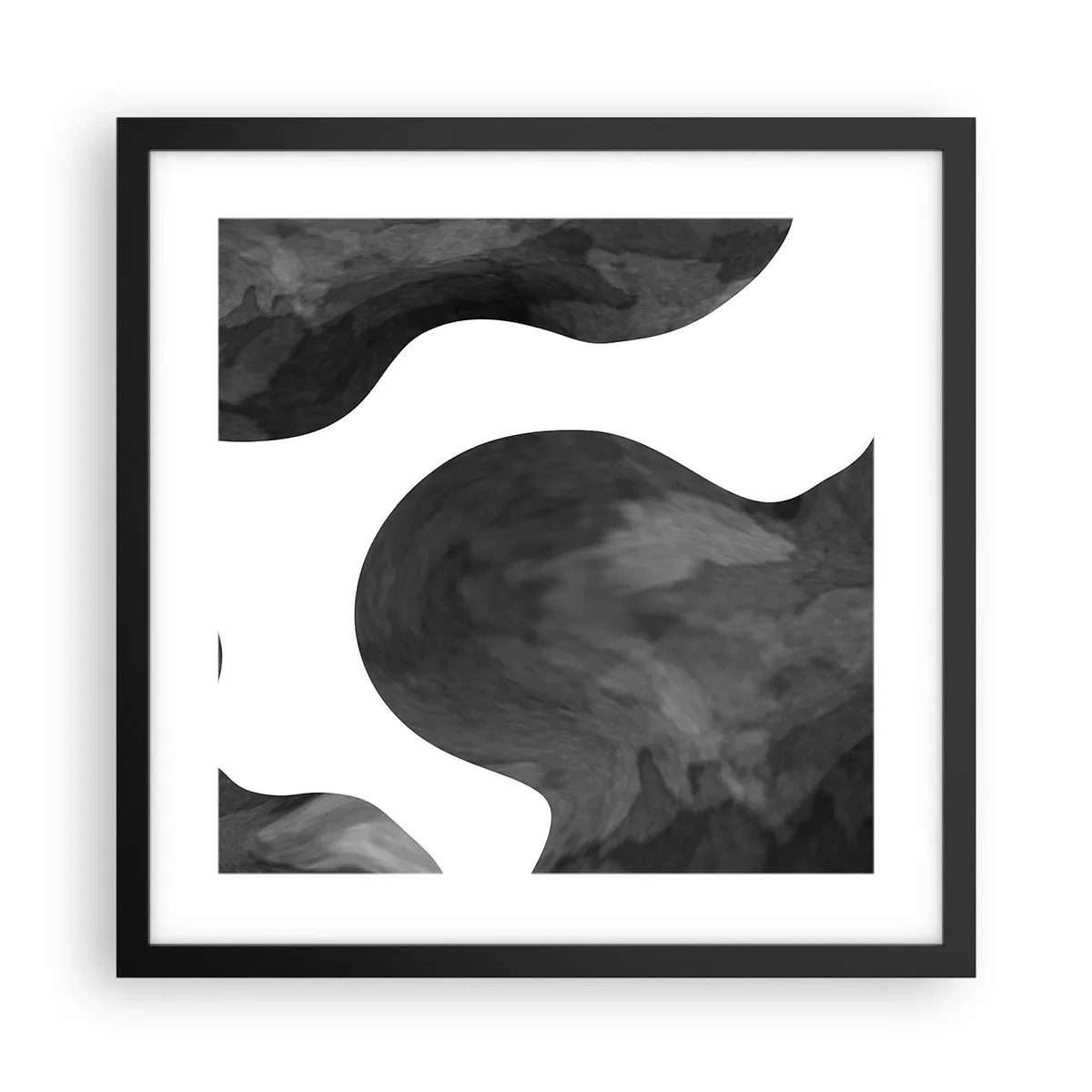 Affiche dans un cadre noir - Poster - La route du lait - 40x40 cm