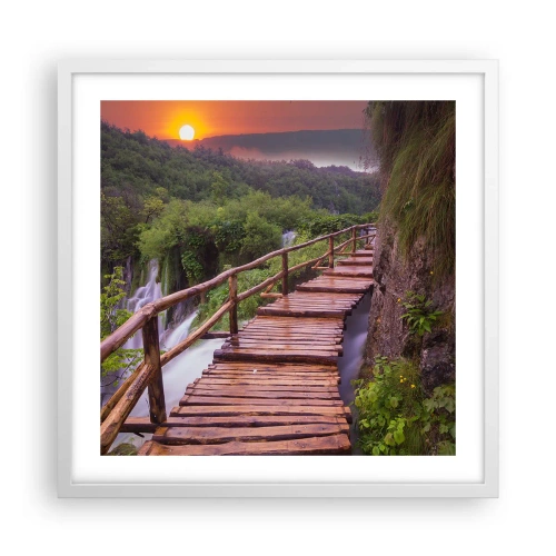 Affiche dans un cadre blanc - Poster - La beauté au-delà de la croyance - 50x50 cm