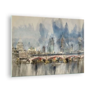 Impression sur verre - Image sur verre - Londres dans toute sa splendeur - 70x50cm - Londres dans toute sa splendeur - Décoration murale moderne pour le salon et la chambre ARTTOR