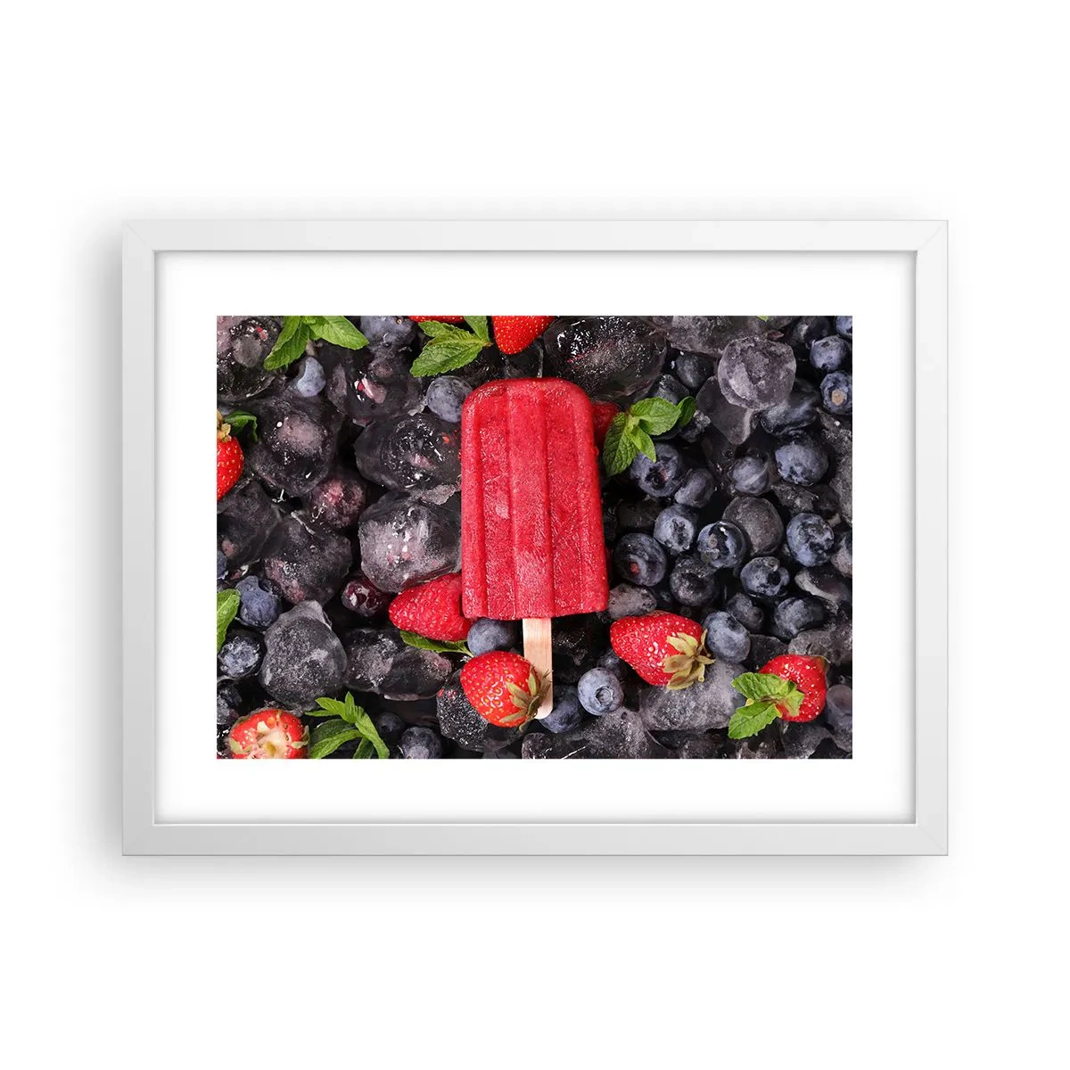 Affiche dans un cadre blanc - Poster - Le goût d’un été chaud - 40x30 cm