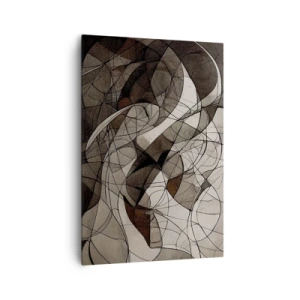 Impression sur toile - Image sur toile - Motif abstrait dans des tons marron et terreux - 70x100cm - Circulation des couleurs de la terre - Décoration murale moderne pour le salon et la chambre ARTTOR