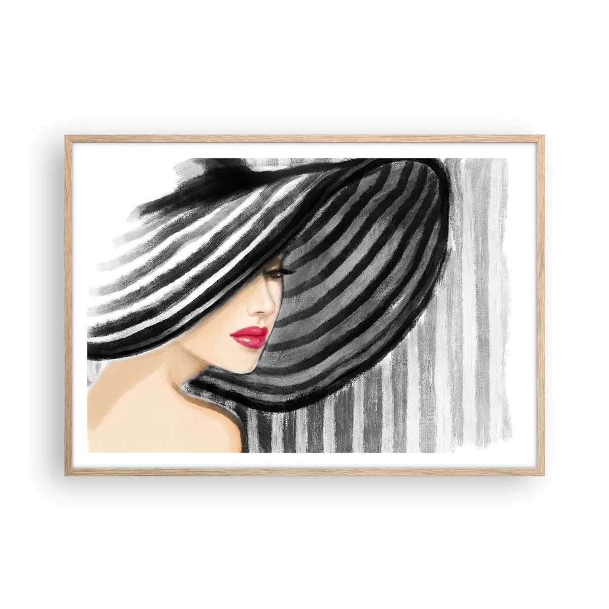 Affiche dans un chêne clair - Poster - Où te chercher ? - 100x70 cm