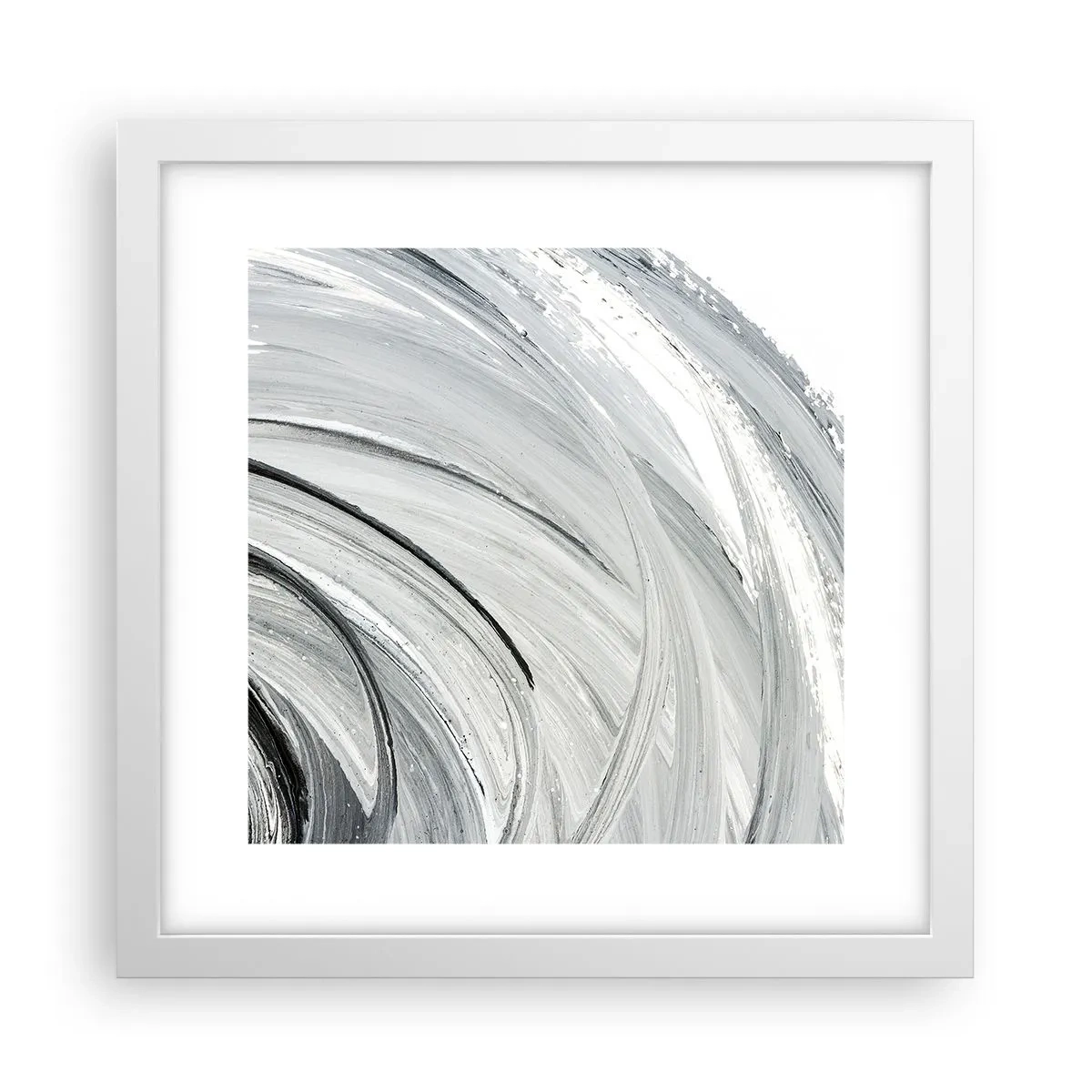 Affiche dans un cadre blanc - Poster - Composition orbitale - 30x30 cm