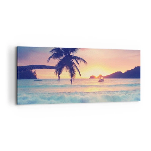 Impression sur toile - Image sur toile - Une soirée à la baie - 100x40 cm