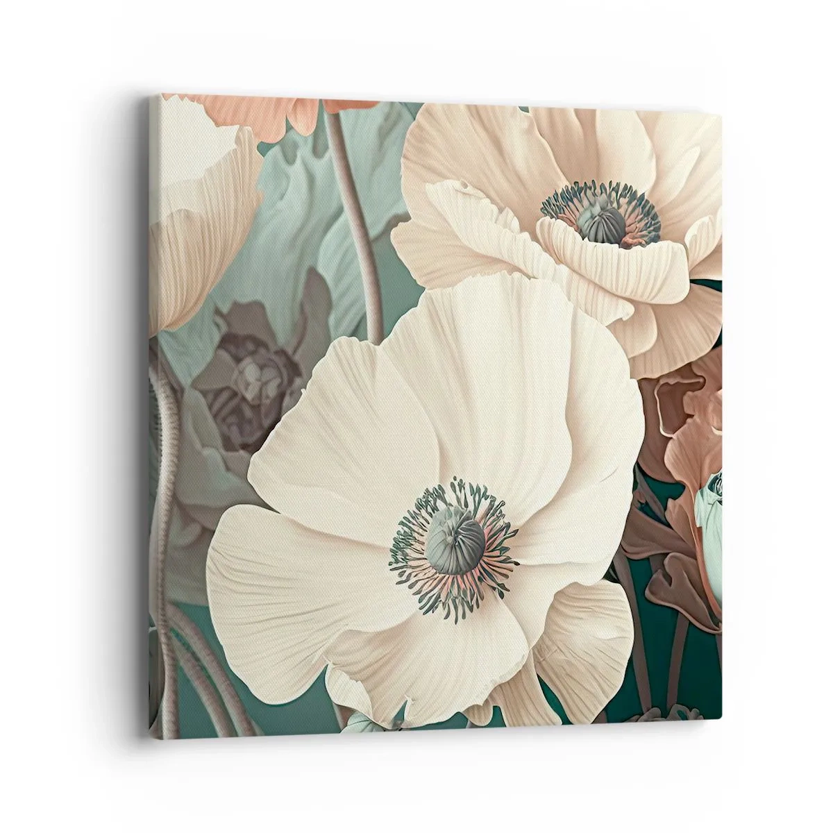 Impression sur toile - Image sur toile - Le murmure des coquelicots - 40x40 cm